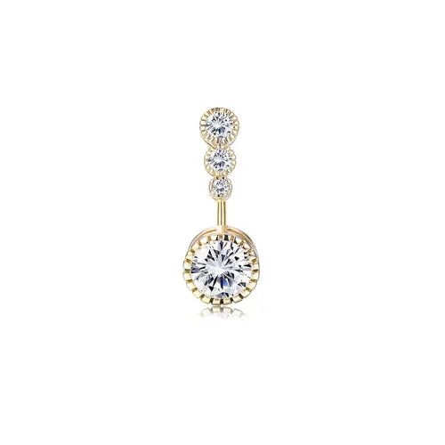 Bobisty Navel Rings for Women Navel Stainless Steel Snake Evil Eye Heart CZ Belly Button Navel Rings Belly Piercing Jewelry