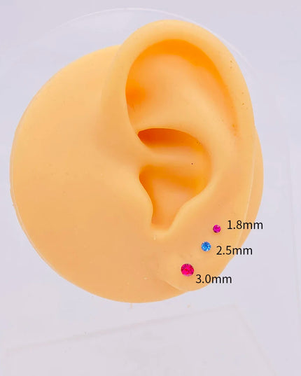 Nose Studs Stainless Steel Crystal Nose Ring Piercing Set For Women Gift With Box 24/40/60Pcs