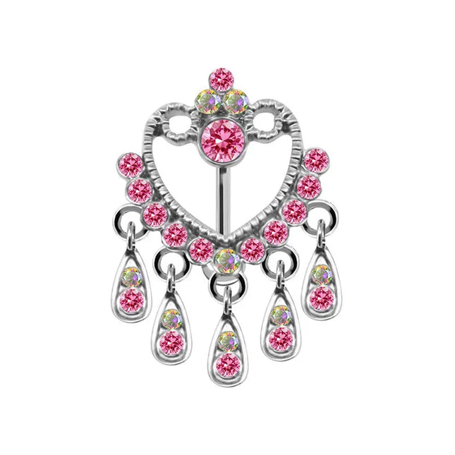 1PCS Butterfly Belly Button Piercing Jewelry 14G Heart Belly Ring Body Piercing Bee Navel Piercing Belly Bars Piercing Ombligo