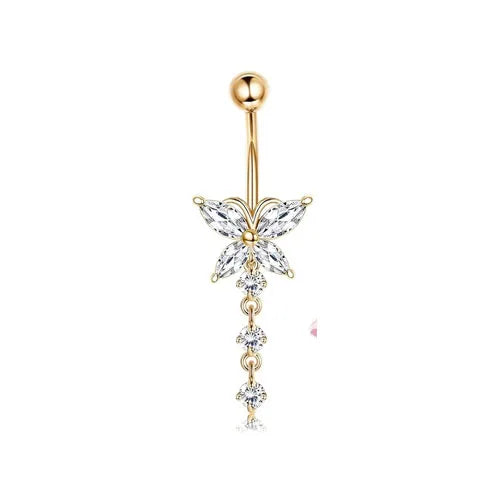 Bobisty Navel Rings for Women Navel Stainless Steel Snake Evil Eye Heart CZ Belly Button Navel Rings Belly Piercing Jewelry