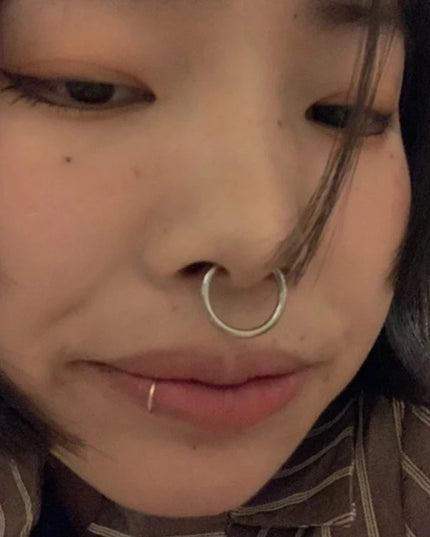 Nose Rings Septum Piercing Clicker Nose Hoops Piercings Titanium Hinged Segment Rings Helix Piercing Unisex Body Jewelry Earring