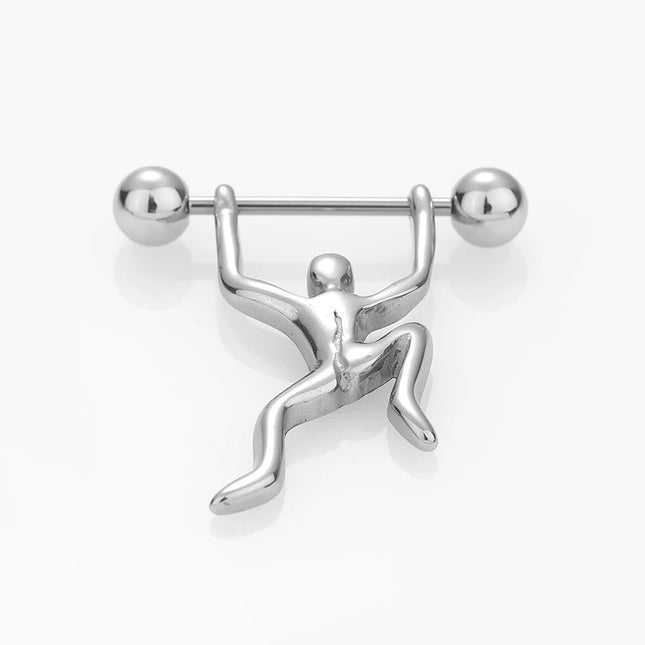 1PC Stainless Steel Matte Nipple Piercing 14G Nipple Ring Body Jewelry Bulk Tongue Piercing Lot Nipple Piercing Bar Pack