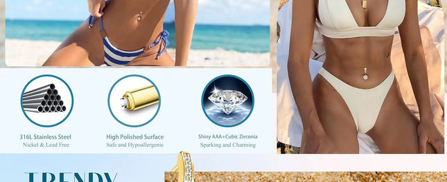 Bobisty Belly Button Bar for Women 316L Surgical Stainless Steel Button Piercing Belly Button Rings Navel Belly Piercing Jewelry