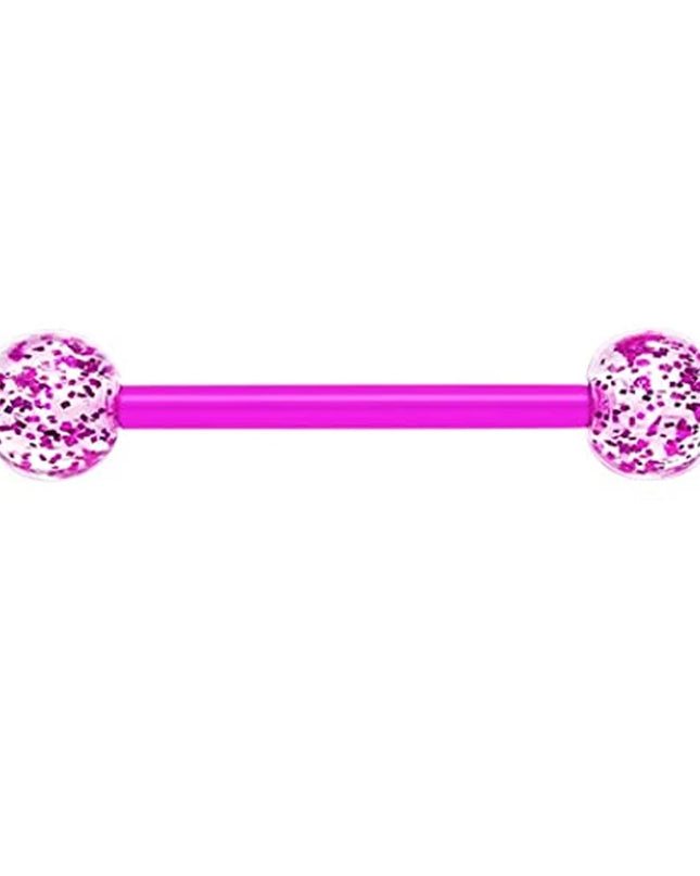 1PCS/4PCS Nipple Tongue Rings Straight Barbell 14G Stainless Steel Belly Button Rings Nipplerings Body Piercing Jewelry Purple