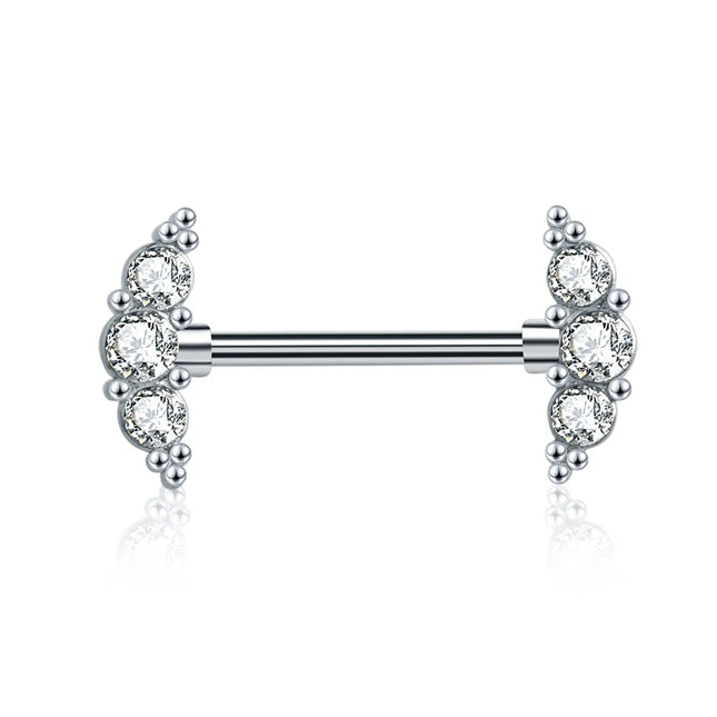 1 Pair Heart Barbell Nipple Ring Piercing Helix Piercing Sexy Nipple Jewelry High Quality Zircon Nipple Rings For Women Oreja