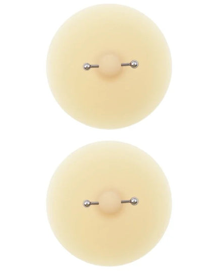 Women Nipple Cover with Faux Piercing Lingerie Breast Pasties Adhesive Chest Pad