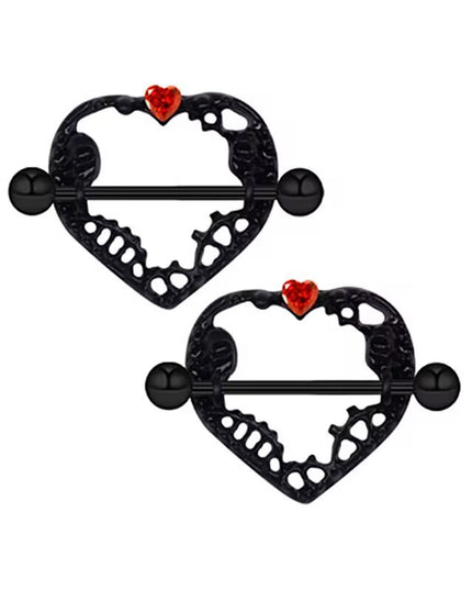 Gothic Cross Border Nipple Rings for Men Bats Spiders Cubic Zirconia Nipple Piercing Jewelry Stainless Steel Piercing Jewelry
