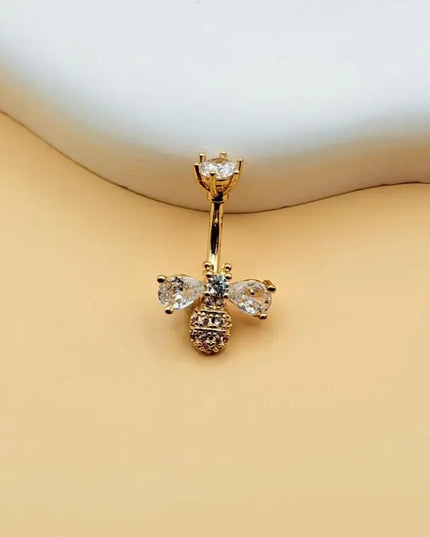Steel Belly Button Ring Cute Devil Heart Cubic Zirconia Inlaid Hypoallergenic Navel Ring for Teen Girls Daily Use