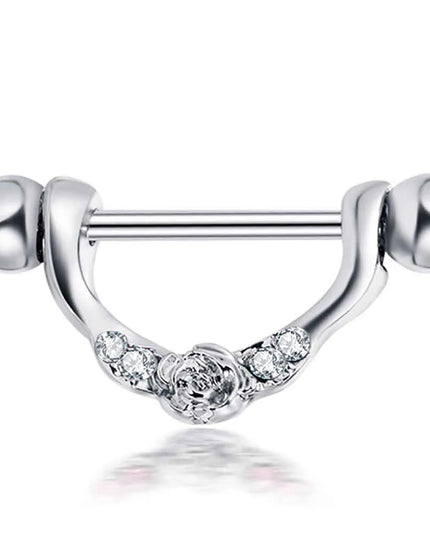 1 Pair Heart Barbell Nipple Ring Piercing Helix Piercing Sexy Nipple Jewelry High Quality Zircon Nipple Rings For Women Oreja