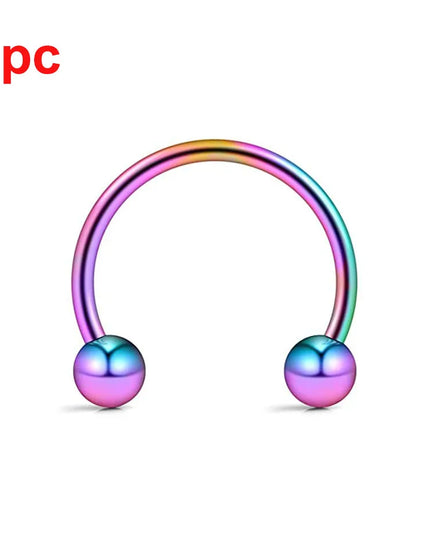 Punk C Shape Steel Nose Ring Horseshoe Lip Ring puncture Hook Clip Earrings Septum  No Allergic Body Piercing Jewelry Nose Rings
