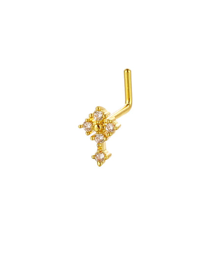 20G Cross Nose Rings for Women for Men L Bend Nose Studs Hoop Nose Ring Body Piercing Jewelry Fashion Trendy