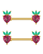 3458-GD / Nipple Rings / body|Heart