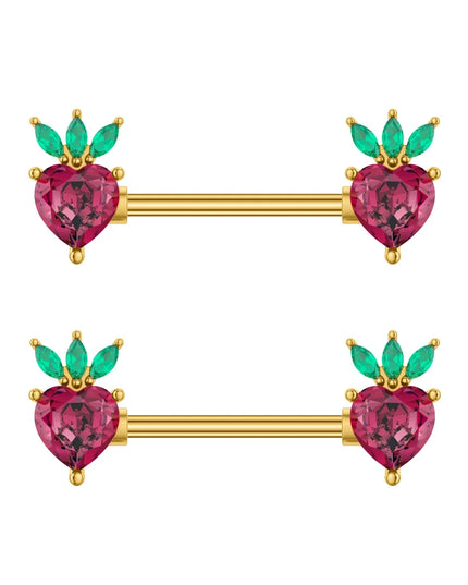 2pcs Animal Plant Series Nipple Piercing Shield Barbell for Women Both Sides Screwed Sexy Body Nipple Ring Piercings Nombril