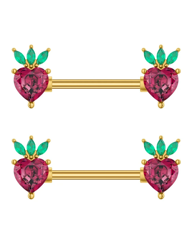 2pcs Animal Plant Series Nipple Piercing Shield Barbell for Women Both Sides Screwed Sexy Body Nipple Ring Piercings Nombril
