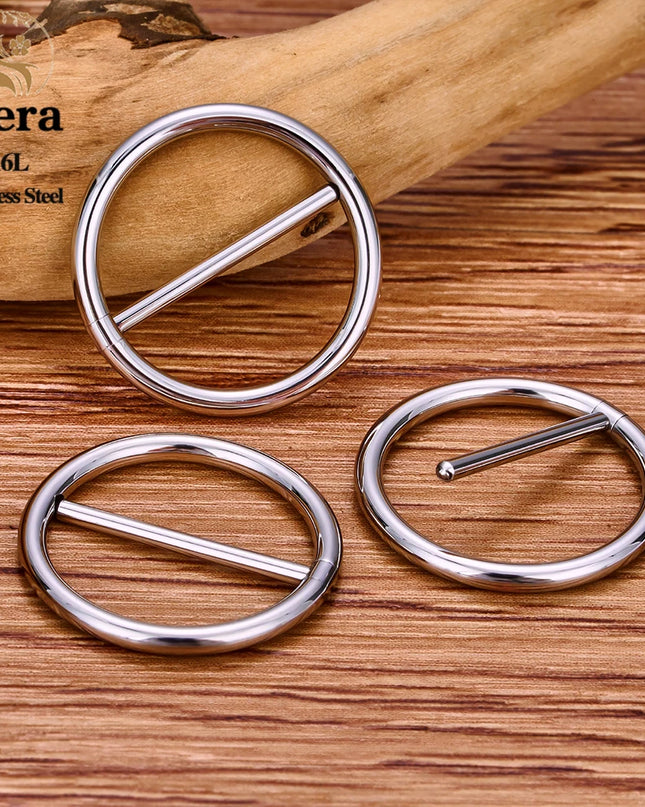 1/10PCS Stainless Steel Nipple Piercing Jewelry 14G Round Nipple Ring Women Girls Body Jewelry