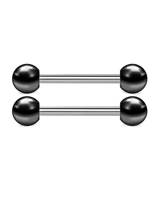 48 Pcs/2 Pcs Nipple Ring Tongue Ring Surgical Steel Straight 14G Barbell Piercing Jewelry 12MM 14MM 16MM Women's and Men's Glow