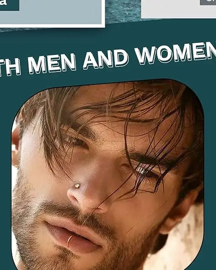 Bobisty 1Pc Nose Rings for Women Men Surgical Stainless Steel Retainer Clear Nose Rings Hoops Cartilage Tragus Piercing Jewelry