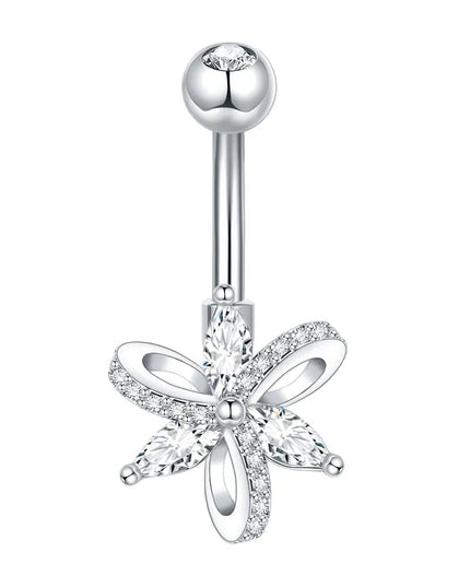  1pc Belly Button Piercing for Women Zircon Moon Butterfly Belly Button Ring Cartilage Navel Earring Jewelry Piercing ombligo