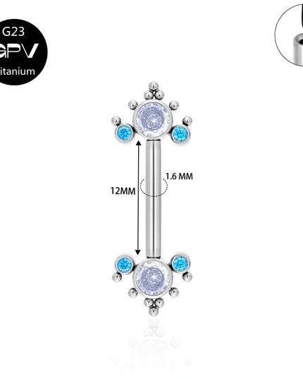Titanium Nipple Stud G23 One End Fixed And The Other End Inserted With A Pin 14G Punk Female Sexy Piercing Jewelry Nipple Stud