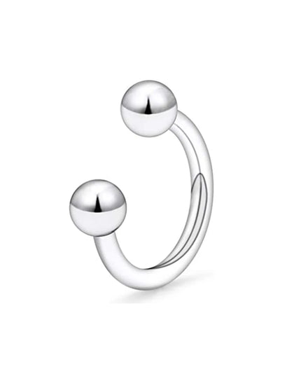 WKOUD 1Pcs Septum Rings Hoop Nose Ring Horseshoe Stainless Steel Cartilage Earrings Hoop Helix Tragus Septum Piercing Jewerly