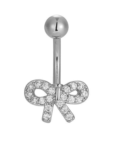 1PC 14G Surgical Steel Belly Button Rings Bow Butterfly Snake Cubic Zirconia Belly Button Barb Ombligo Piercing Jewelry