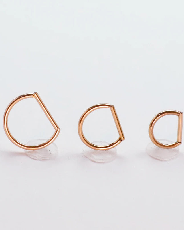 Septum Piercing Nose Ring F136 Titanium D Shape Segment Ring Clicke Jewelry CZ Nose Earrings Lip for Women Half Ring Cartilage