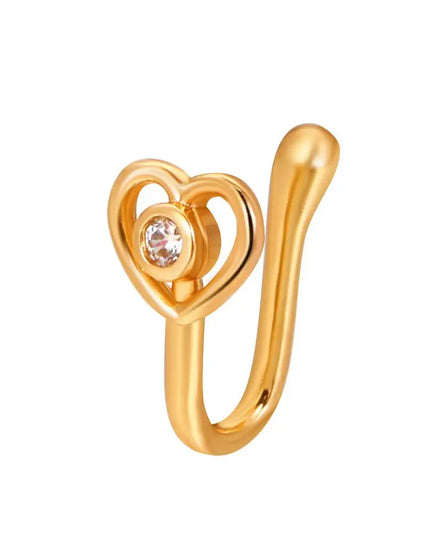 Men Women Nose Ring Clip Fake Septum Piering Rock Hip Hoop Punk Stainless Steel Body Jewelry Non Perforation Nose Clip Ring 2026