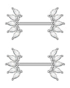 2745-SR / Nipple Rings / body|Moon