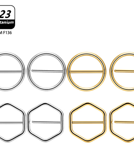 1/10pcs G23 Titanium Piercing Nipple Piercing Breast Ring Minimalist for Women Round Geometric Nipple Ring Body Piercing Jewelry