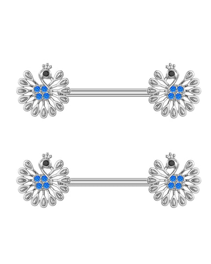 A Pair Cute Heart Dangled Nipple Piercings Barbell for Women Pink Color Moon Butterfly Shaped Sexy Nipple Rings Shield Bar Sets