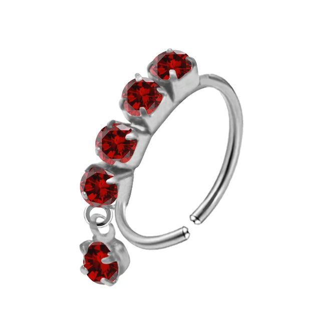 Nose Piercing Nose Ring Stainless Steel Colorful Nose Ring Dangle Nose Rings Piercing Jewelry For Women