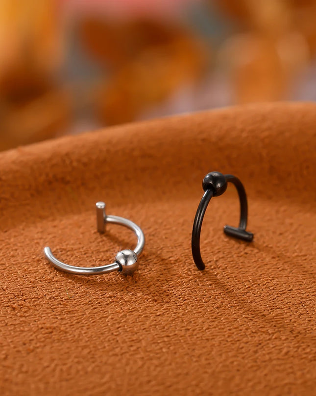 1PC Stainless Steel Fake Nose Ring Hoop Septum Rings Non-Pierced C Clip Lip Ring Earring Fake Nose Piercings Women Body Jewelry