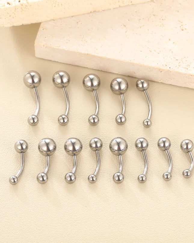 1Pc/5Pcs G23 Titanium Belly Button Rings for Women Double Balls Navel Rings Ombligo Piercing Body Jewelry