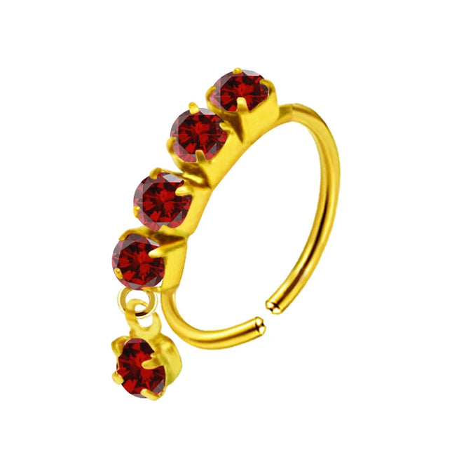 Nose Piercing Nose Ring Stainless Steel Colorful Nose Ring Dangle Nose Rings Piercing Jewelry For Women