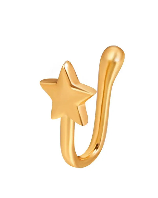 Men Women Nose Ring Clip Fake Septum Piering Rock Hip Hoop Punk Stainless Steel Body Jewelry Non Perforation Nose Clip Ring 2026