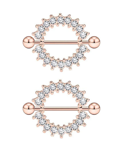 1 Pair Heart Barbell Nipple Ring Piercing Helix Piercing Sexy Nipple Jewelry High Quality Zircon Nipple Rings For Women Oreja