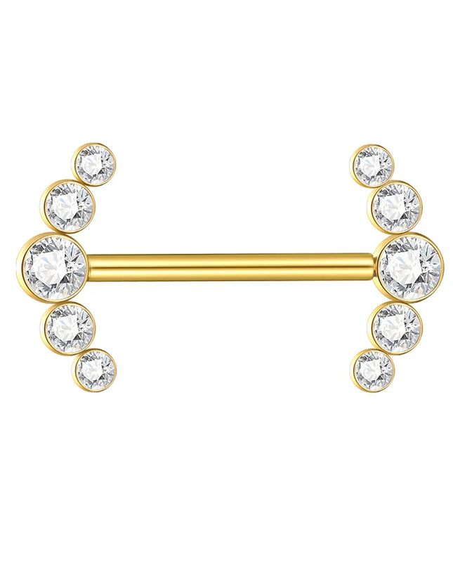 1Pc G23 Titanium Nipple Piercing Barbell Ring Flower Internally Threaded Nipple Shield Ring for Sexy Women Body Piercing Jewelry