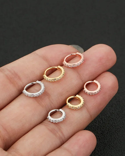 1/2/3pcs Fake Nose Ring For Women Stainless Steel Round Cartilage Tragus Helix Ear Nose Piercing Falso Nariz Body Jewelry
