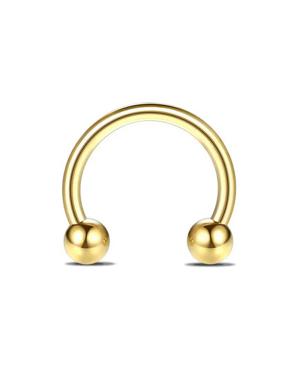 1/6/12PCS Nose Septum Rings 16G Surgical Steel Nose Piercing Jewelry 8mm 10mm 12mm Horseshoe Lip Earring Eyebrow Hoop Gold