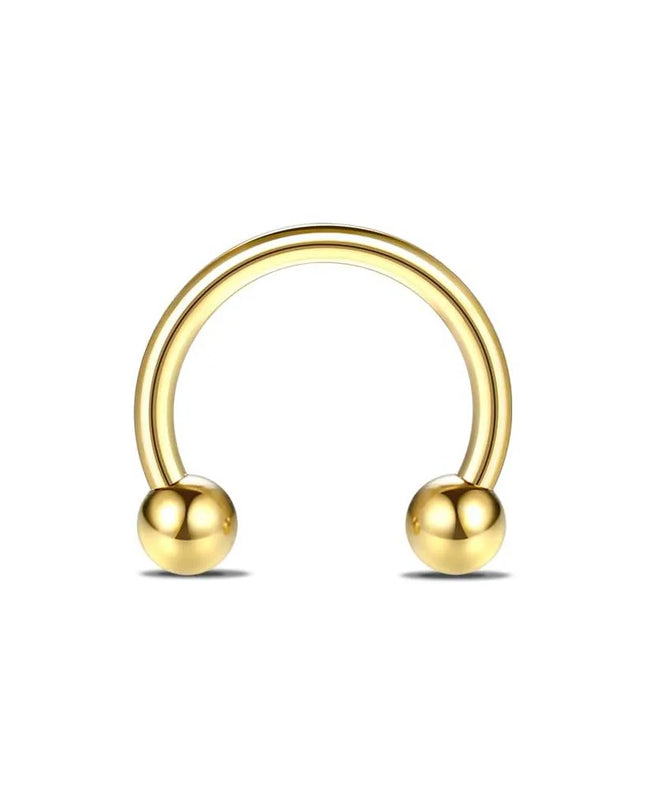 1/6/12PCS Nose Septum Rings 16G Surgical Steel Nose Piercing Jewelry 8mm 10mm 12mm Horseshoe Lip Earring Eyebrow Hoop Gold
