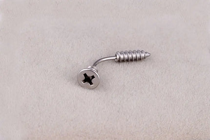 Tidal Current Personality Stainless Steel Screw Belly Button Rings Belly Button Piercing Belly Piercing Jewelry For Women