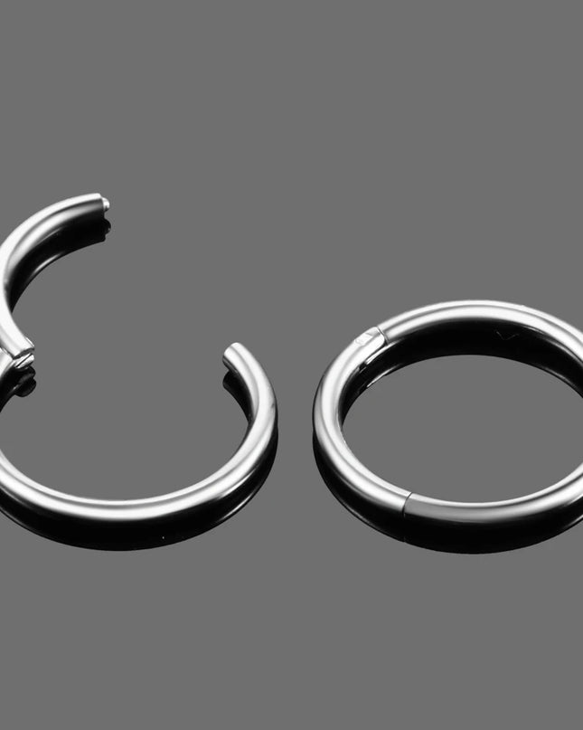 6/8/10/12mm Stainless Steel Nose Rings Hoop for Women Men 18G 16G Cartilage Piercing Body Jewelry Segment Lip Ring