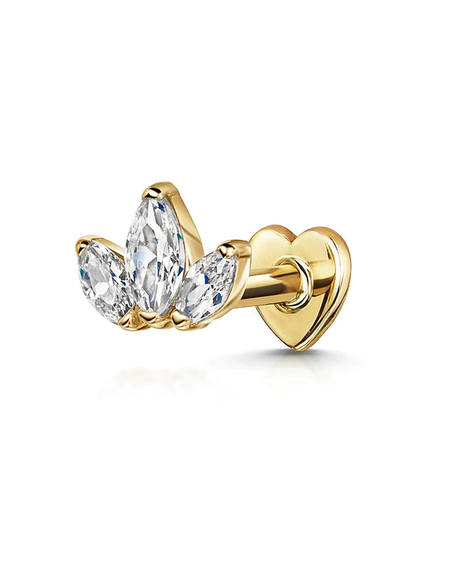 AIDE Heart Round Ball Flat Helix Piercing Earring 925 Sterling Silver Ear Studs Geometric Zircon Exquisite Trinket Studs Aretes