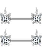 2854-SR / Nipple Rings / body|Heart