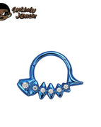 Anodizing-Dark Blue / Nose Rings & Studs / 16G 1.2x10mm|Face|Geometric