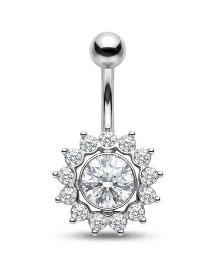 Belly Button Rings Mixed Purple Zircon Dangle Design Stainless Steel Durable Navel Rings for Daily Outfit Matching