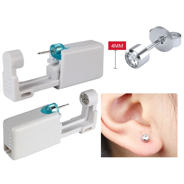 Ear Piercing Gun Disposable Disinfect Safety Earring Piercer Kit Studs Nose Ring Piercing Machine Body Jewelry Tool 17 Colors
