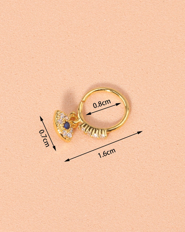 Nose Rings Hoop for Women Men Body Piercing Jewelry Cartilage Earring Nose Dangling CZ Cross Crown Starfish Dangle Nose Ring