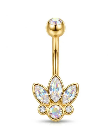 Crystal Pendant Belly Button Ring For Women Star Zircon Navel Ring Jewelry Pentagram Belly Ring Sexy Body Piercing Jewelry