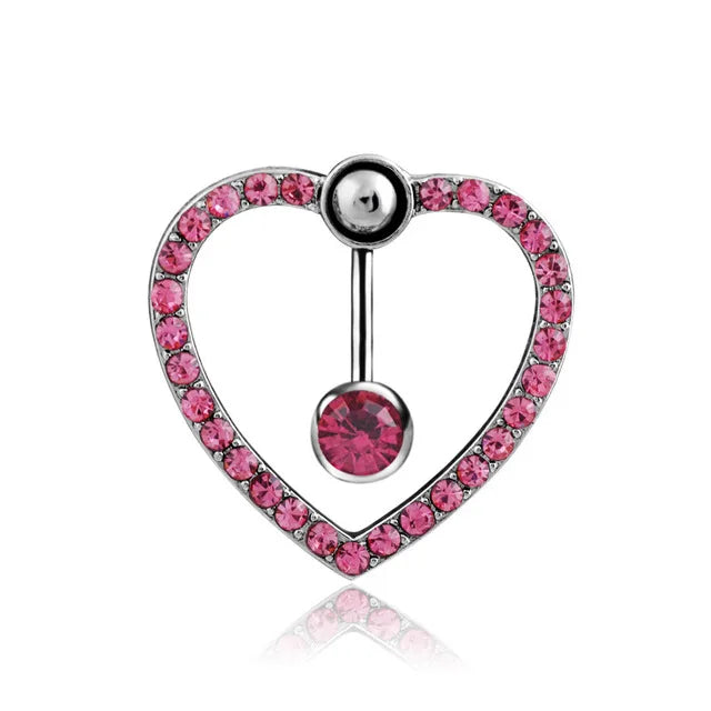 1PCS Butterfly Belly Button Piercing Jewelry 14G Heart Belly Ring Body Piercing Bee Navel Piercing Belly Bars Piercing Ombligo